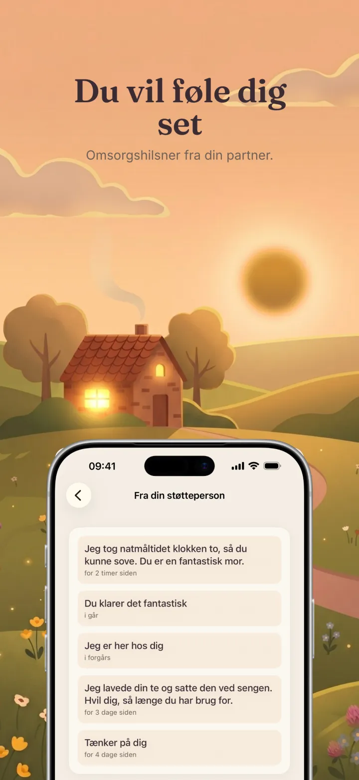 Skærmbillede af Postpartum Hero-appen