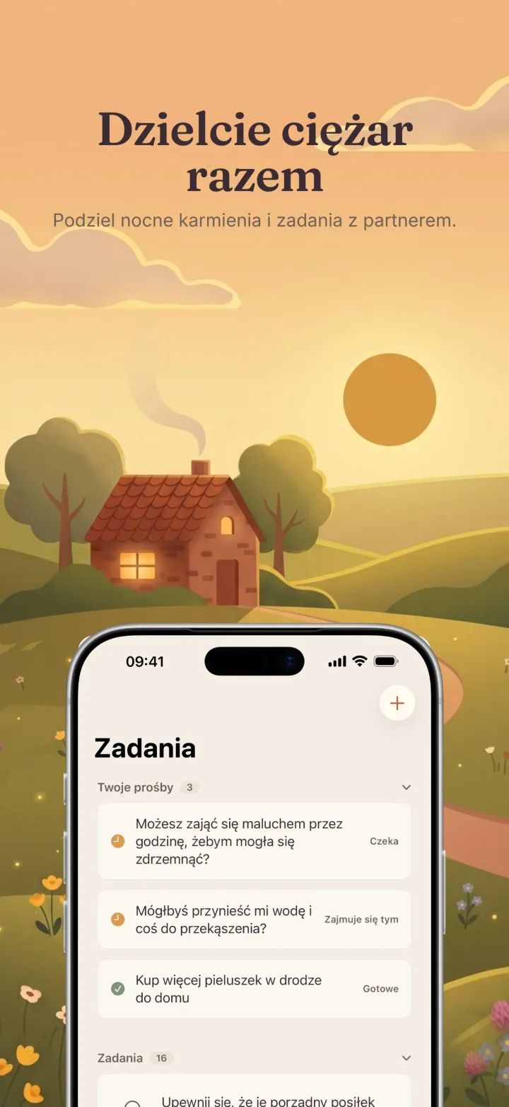 Zrzut ekranu aplikacji Postpartum Hero