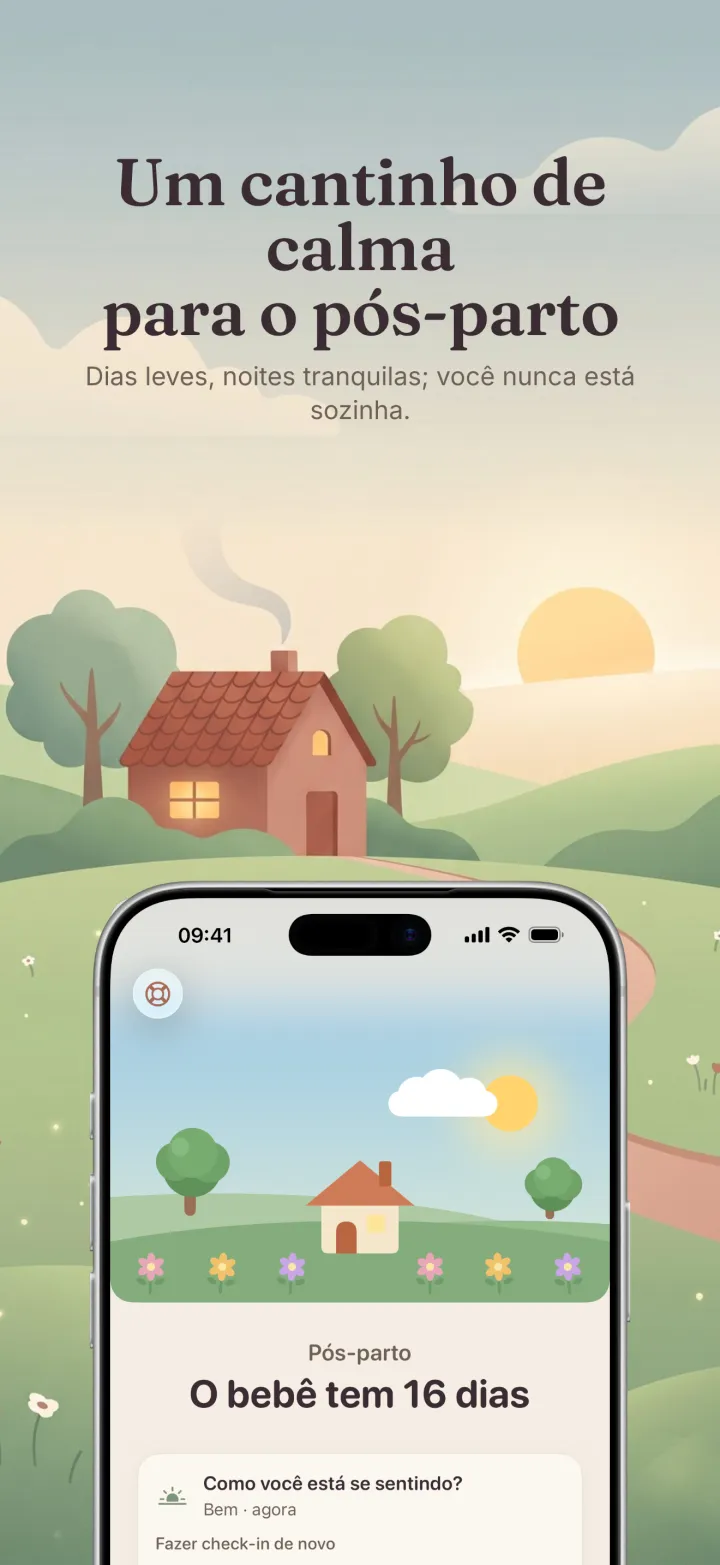 Captura de tela do app Postpartum Hero