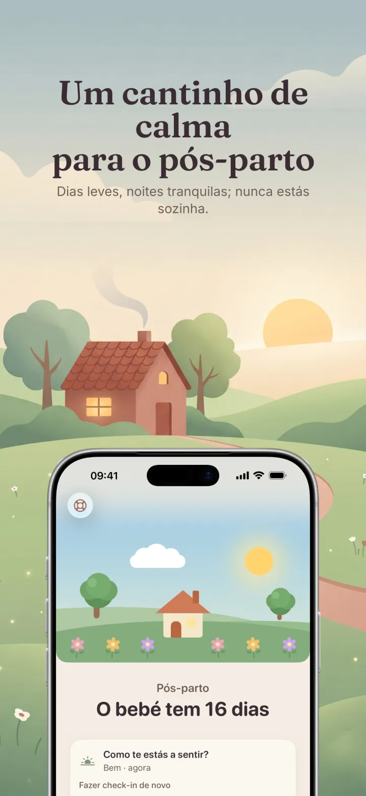 Captura de ecrã da app Postpartum Hero