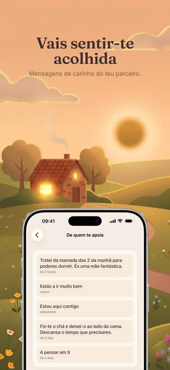 Captura de ecrã da app Postpartum Hero