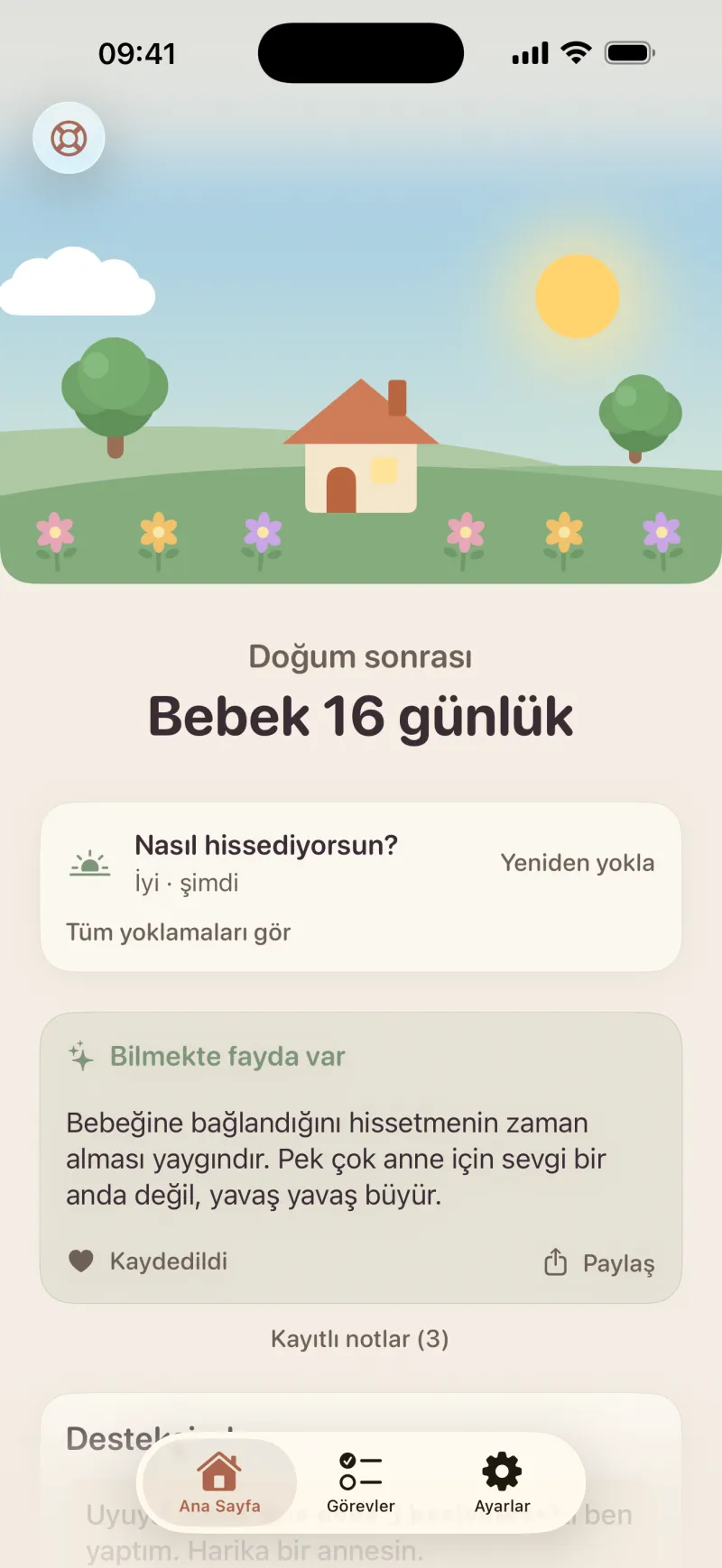 Postpartum Hero uygulama ekran görüntüsü